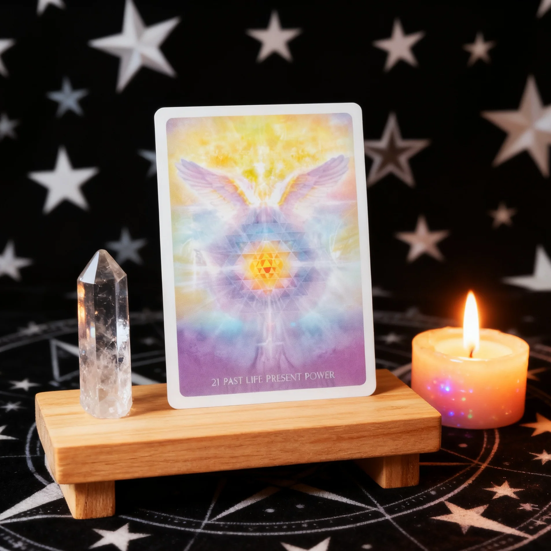 Jeux de cartes Oracle de guérison lumineuse angélique, 45 pièces, 10.5x6.5cm