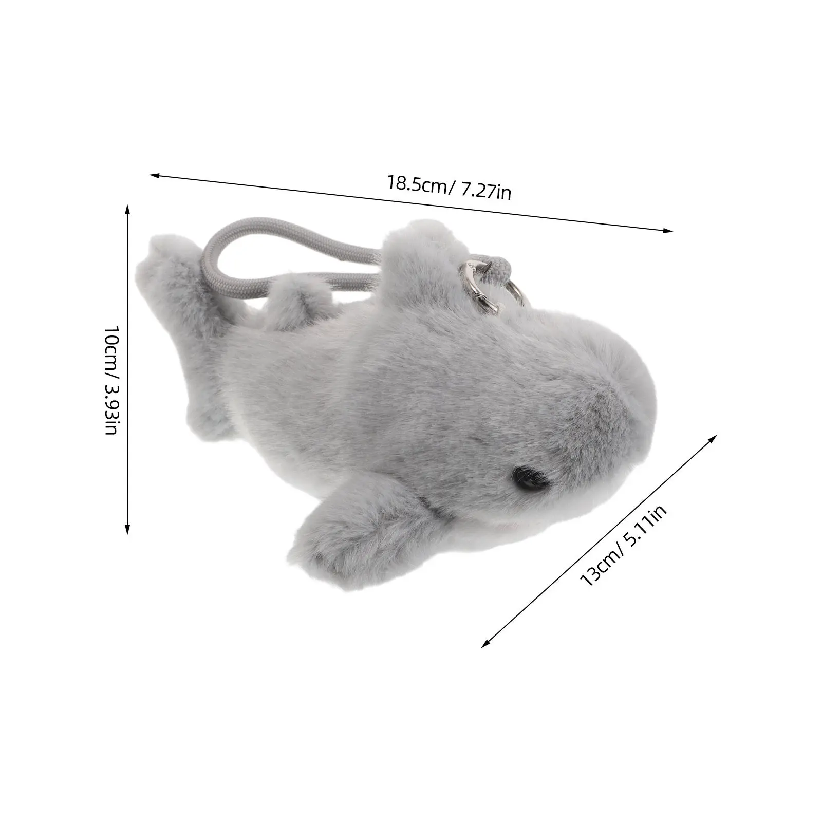 1 szt. Brelok w kształcie wieloryba, miękka pluszowa zawieszka do toreb, plecaków, torebek, dekoracja do zawieszenia, kawaii, morski, czarny