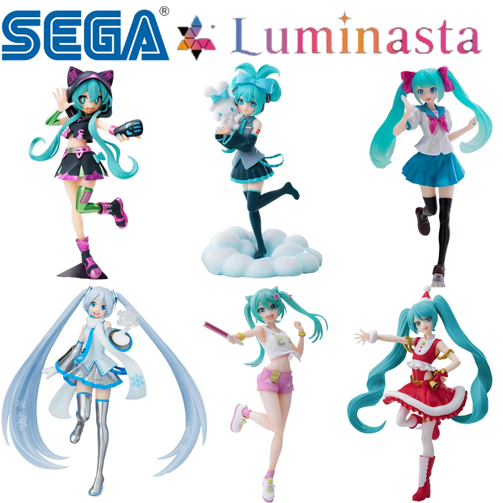 In Stock Original Sega Luminasta Hatsune Miku Collection 2 Anime Virtual Idol Kawaii Girls Figures Model Toys Decoration Gifts