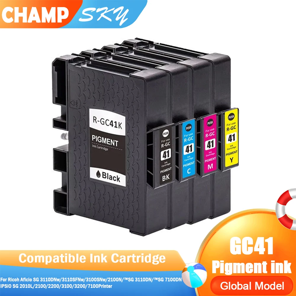 

Чернила пигментные GC41, совместимый картридж GC-41 для Ricoh Aficio SG 3110DNw/3110SFNw/3100SNw/2100N/ ™ SG 3110DN/ ™ SG 7100DN