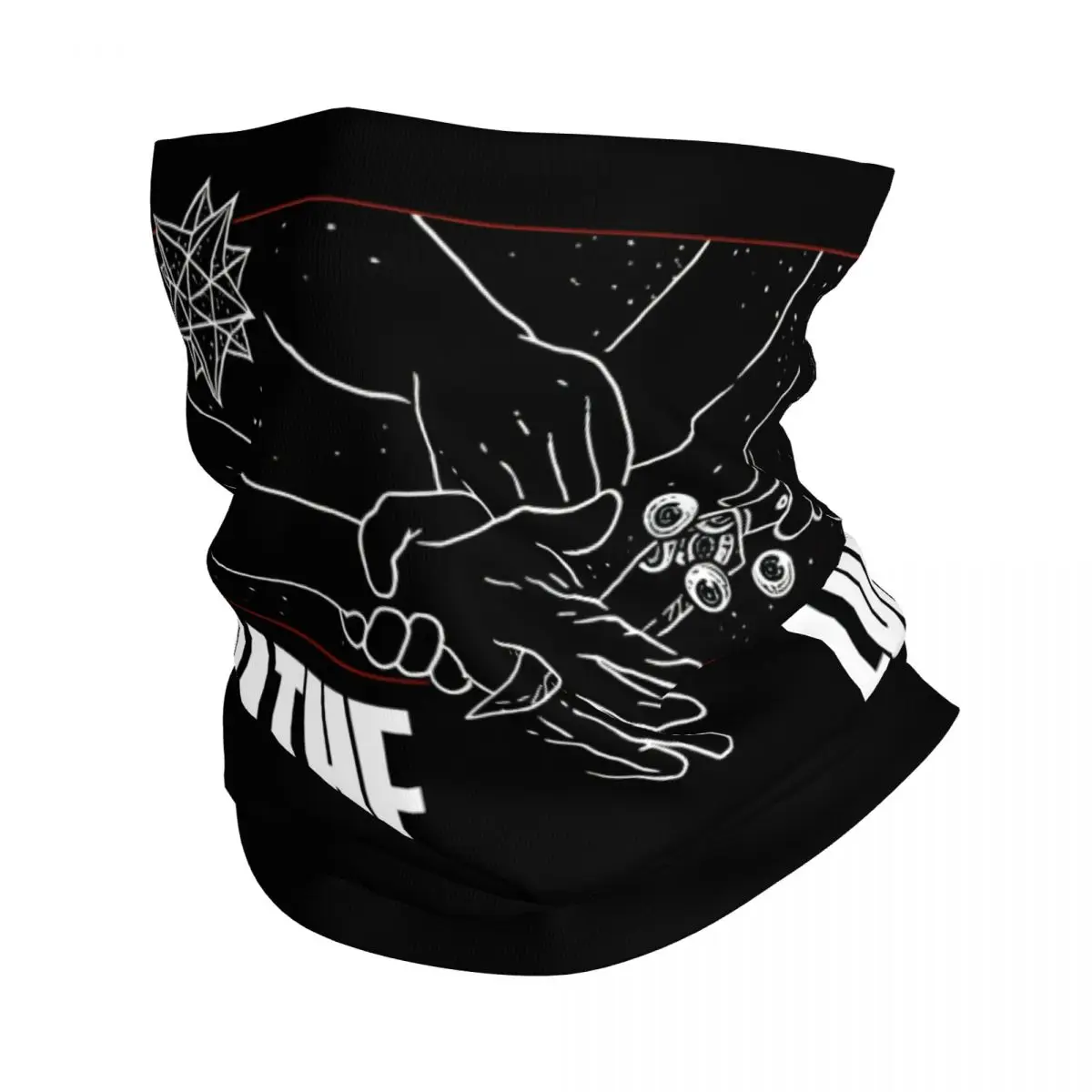 Stab In The Hand Bandana Neck Gaiter Motorcycle Club LOATHE Wrap Scarf Cycling Face Mask Hiking Unisex Adult Breathable