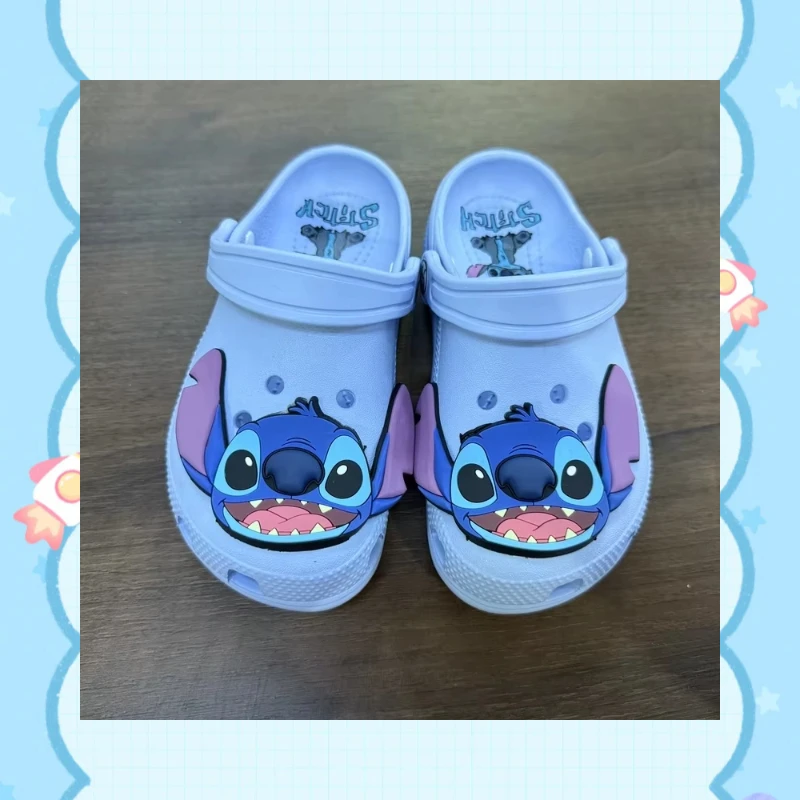 

Синяя обувь с рисунком Диснея, пляжная обувь, тапочки, сандалии, нескользящие дышащие износостойкие детские тапочки без логотипа