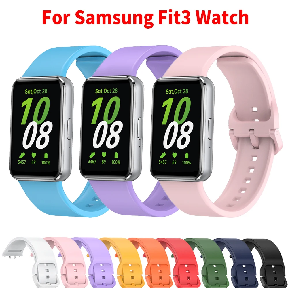 

Silicone Watch Band for Samsung Galaxy Fit 3 Strap Sport Correa for Samsung Galaxy Fit3 Bracelet Galaxy Fit 3 Wristband