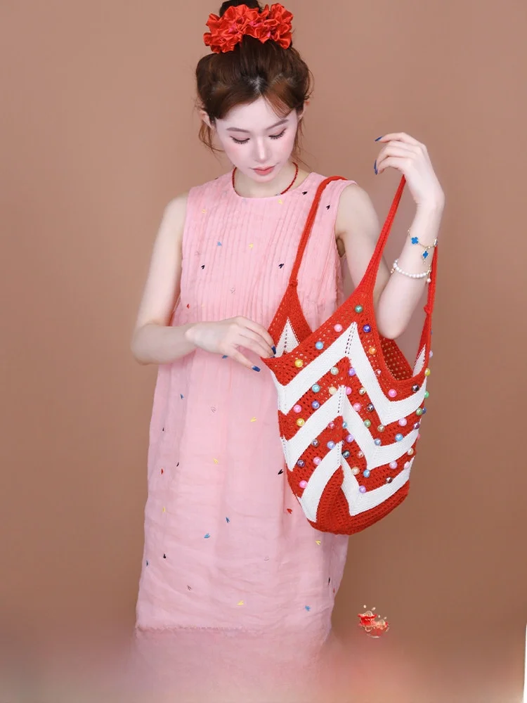 

Новая летняя женская юбка Mijin с вышивкой в виде сердец, в горошек, плиссированная, с эффектом омоложения, с дизайном в виде цветочных бутонов, длинная