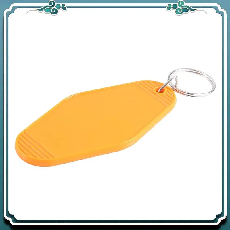 

24 Pcs Vintage Motel Keychain Heat Transfer Blank Keychains Bulk Sublimation (Orange)
