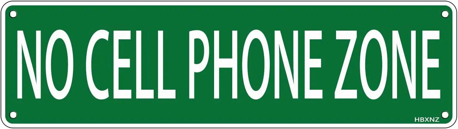 NO Cell Phone Zone Metal Sign Garage Kitchen Street Bar Pub Club Cafe Home Restaurant Mancave Wall Decor Art Plaque Tin Sign 4X1