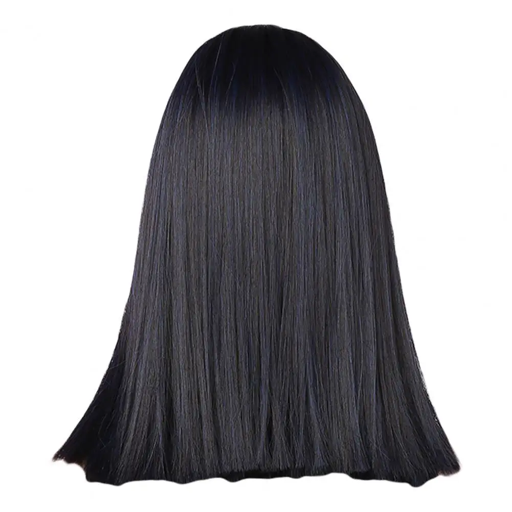 

Women Wigs Straight Gradient Effect Skin-Friendly Christmas Middle Long Bangs Hairpiece for Female