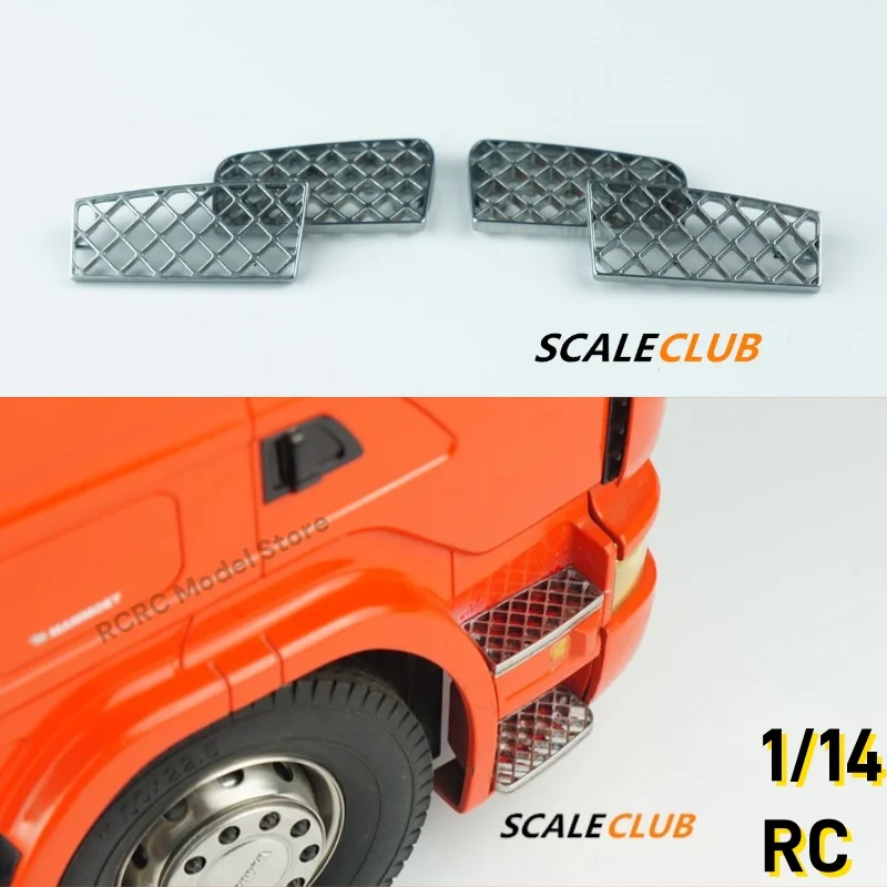 4 PCS SCALECLUB 1/14 RC Truck Metal Cab Boarding Steps TB-SCCAB-1 For Tamiya 1:14 R620 R470 RC Tractor Truck Parts Accessories