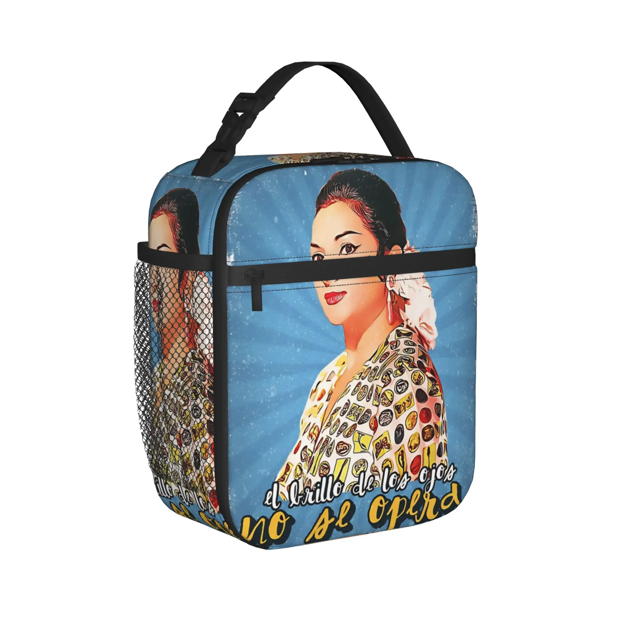 Lola Flores The shine of the eyes  Insulated Lunch Bag Thermal Bag Reusable,Lunch Container  Large Tote Lunch Box Office  Travel