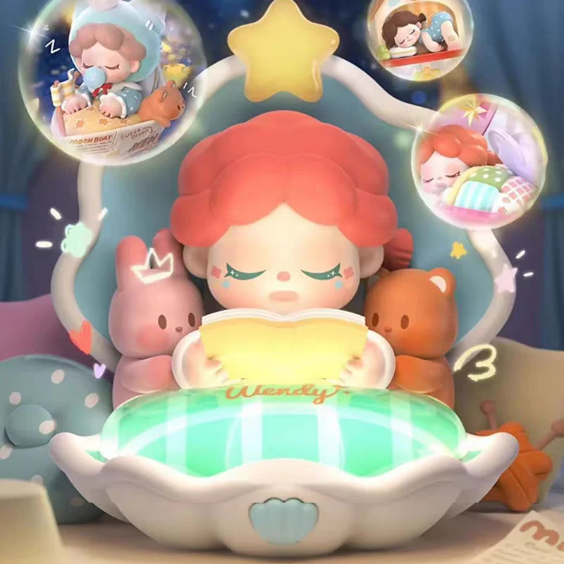 New DODOSUGAR Wendy Follow The Moon Trendy Blind Box Kawaii Anime Figurine Desktop Decor Birthday Gift Cute Girl Toy Xmas Gift