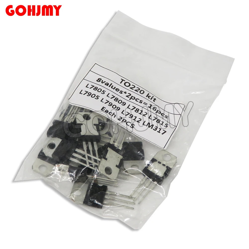 Kit Regolatori di Tensione Assortimento 7805 7812 7815 7905 7912 TO-220 per Circuiti Elettronici 40 Pezzi