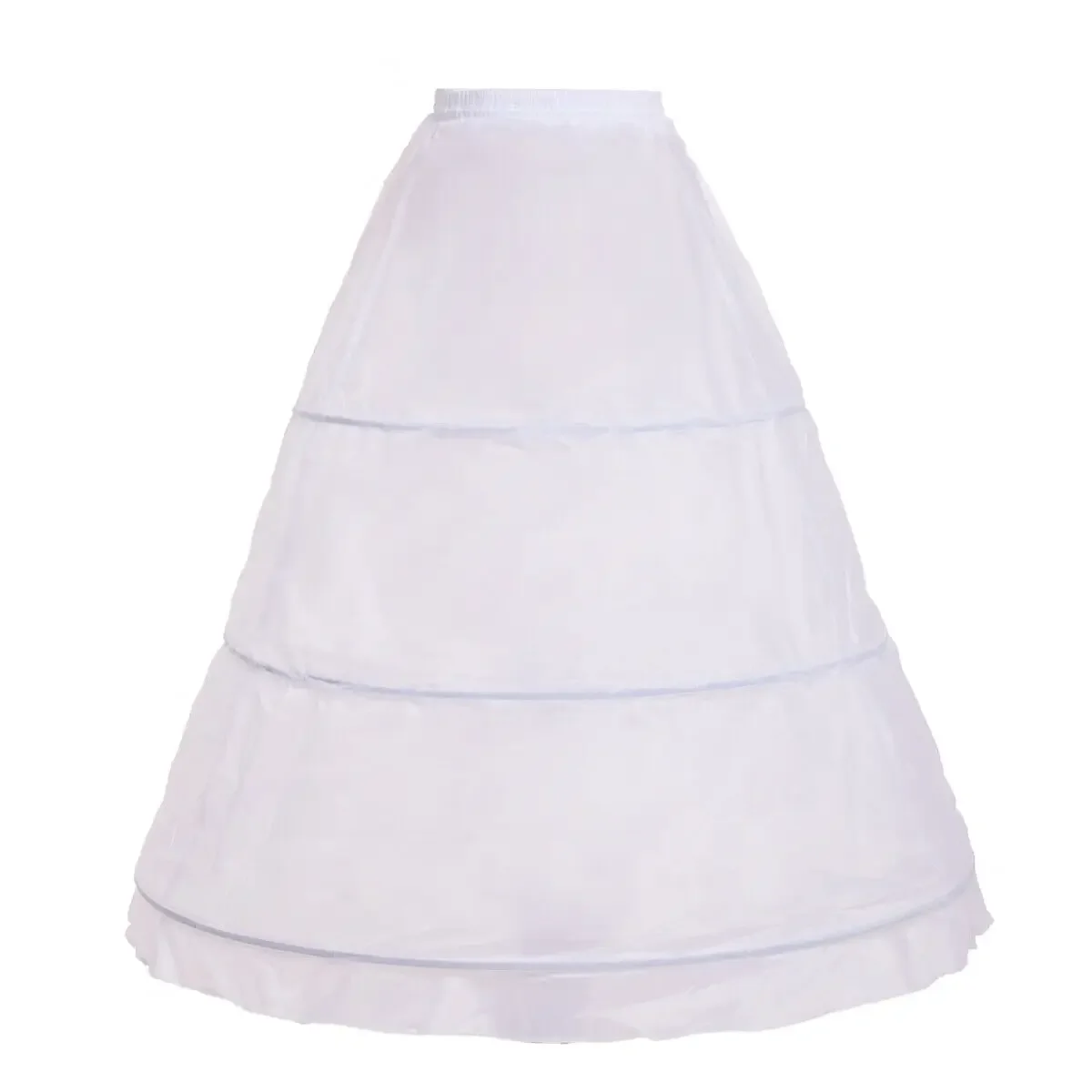 

White 3 Hoops Petticoat Women Dress Underskirt Bustle Bride Bridal