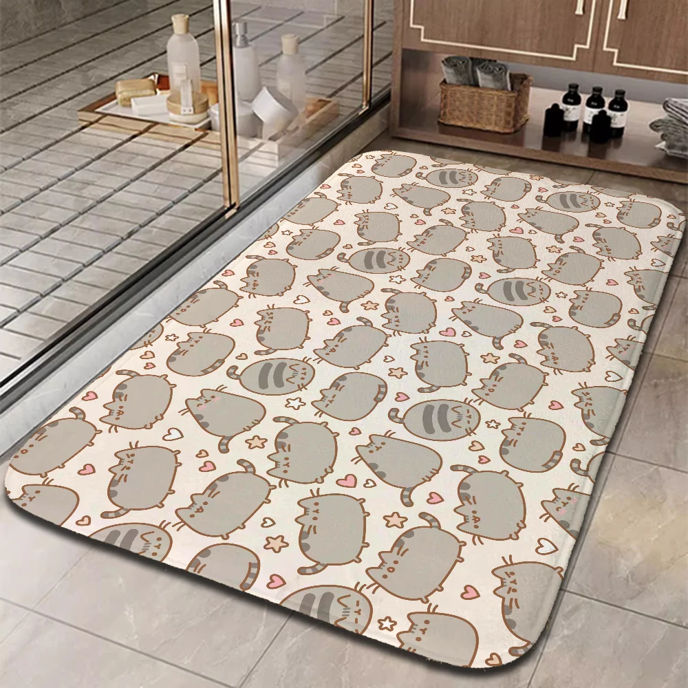 Bedroom Carpet for Kitchen P-Pusheen Floor Noise Mat Custom Home Room Mats House Entrance Mat Customized Doormat Entrance Door