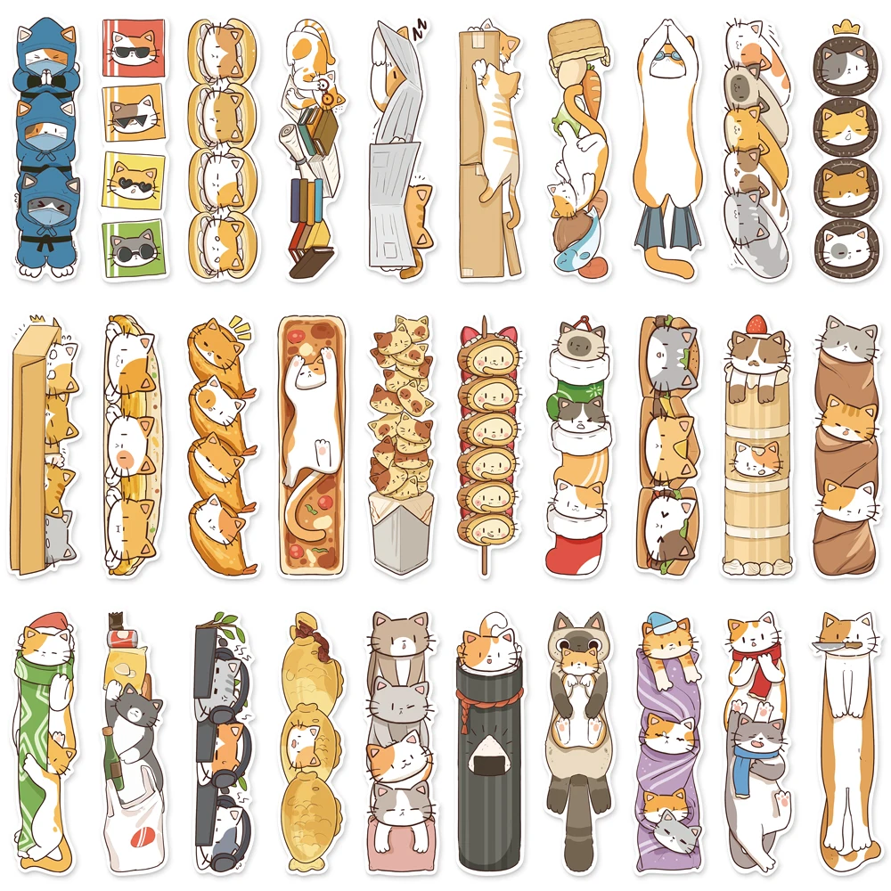 30PCS Cat Alien Bookmark Creative Portable Laptop Travel Graduation Student Graffiti Stationery Page Bookmark