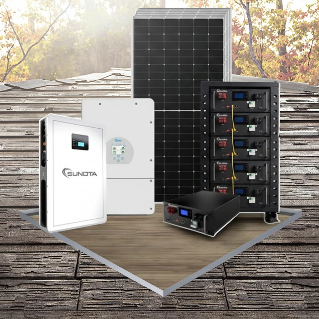 Hot-selling 10KW Monocrystalline Silicon Hybrid Solar System ‘MPPT Controller Lithium Ion Storage Integrated Residential Kit