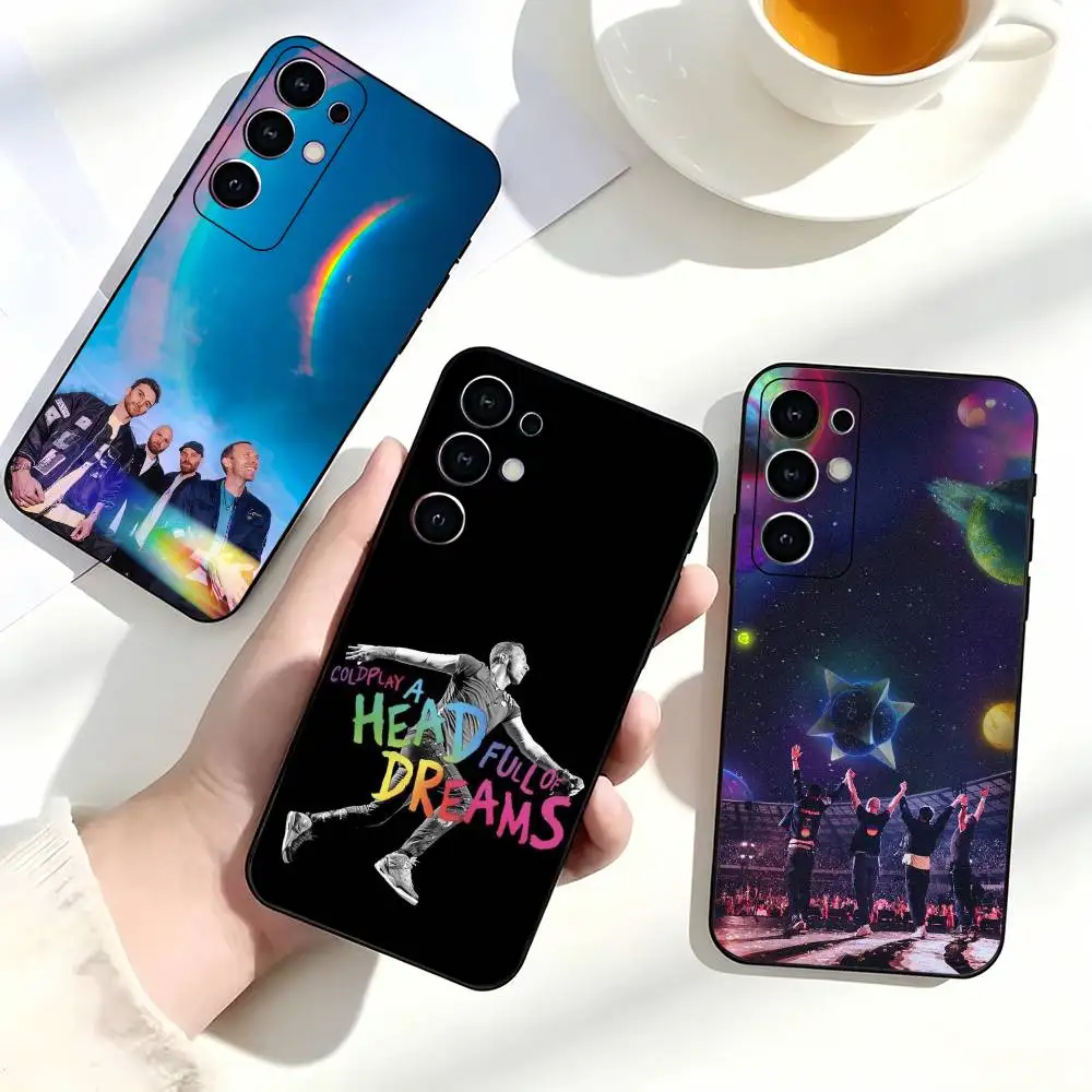 Rock Band Coldplay Fashion Phone Case For Samsung S25,S24,S21,S22,S23,S30,Ultra,S20,Plus,Fe,Lite,Note,10,Black Cover