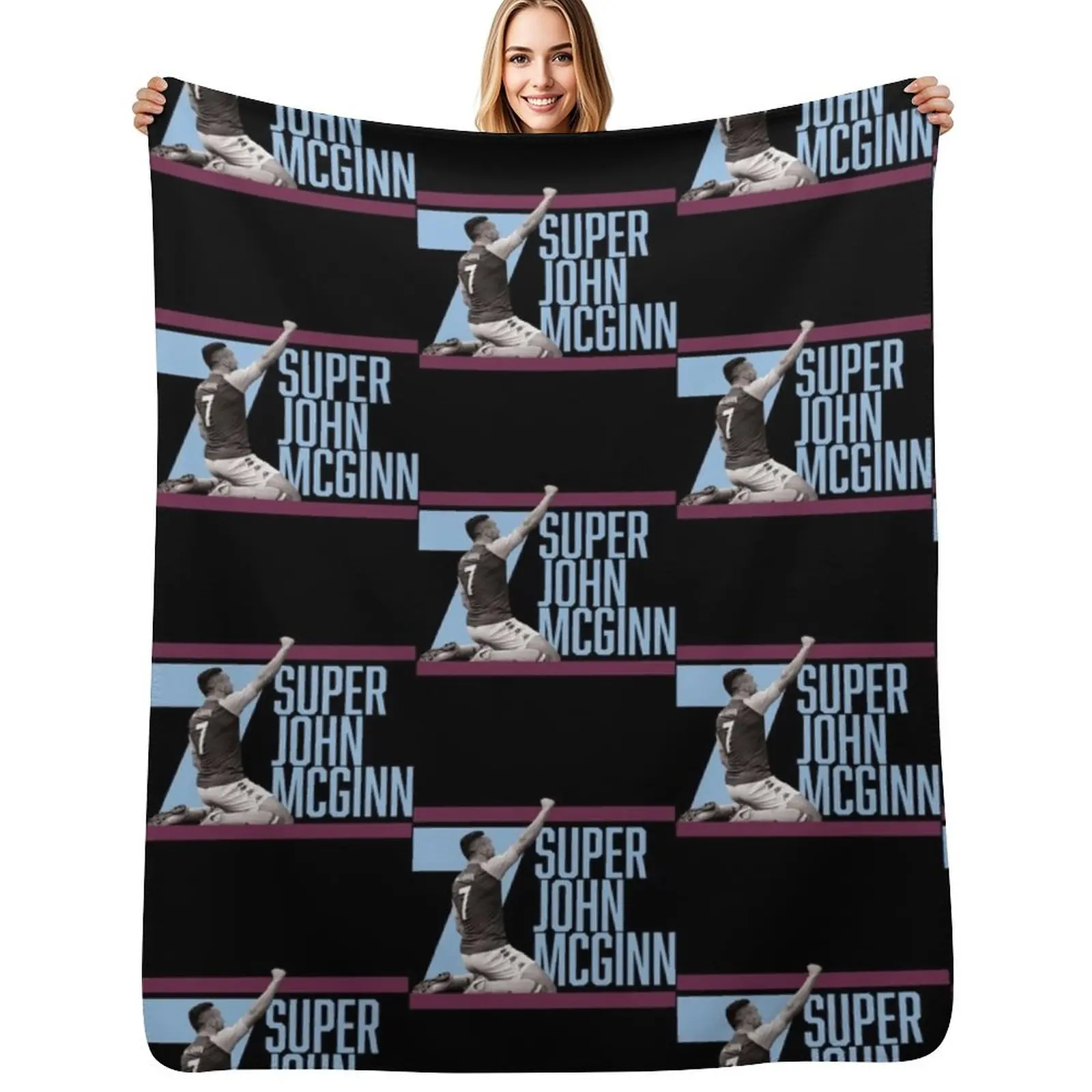 

John McGinn Throw Blanket Multi Use Warm Blanket for Living Room Bedroom