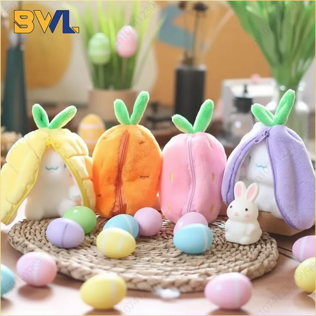 1-20PCS Ostern Nette Obst Hase Anhänger Plüsch Spielzeug Puppe Wandelbare Zimt Hund Tasche Charme Schlüsselbund Ornament Zubehör