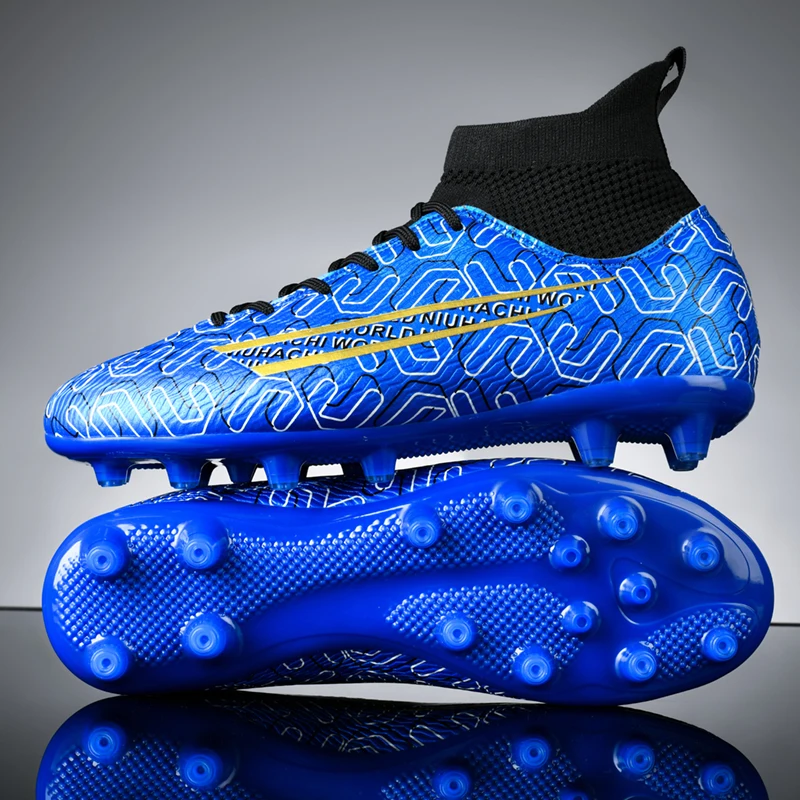 

New Men Soccer Shoes TF/AG Training Football Boots Sneakers Long Spikes Outdoor Futsal Comfortable Cleats Indoor Turf Unisex