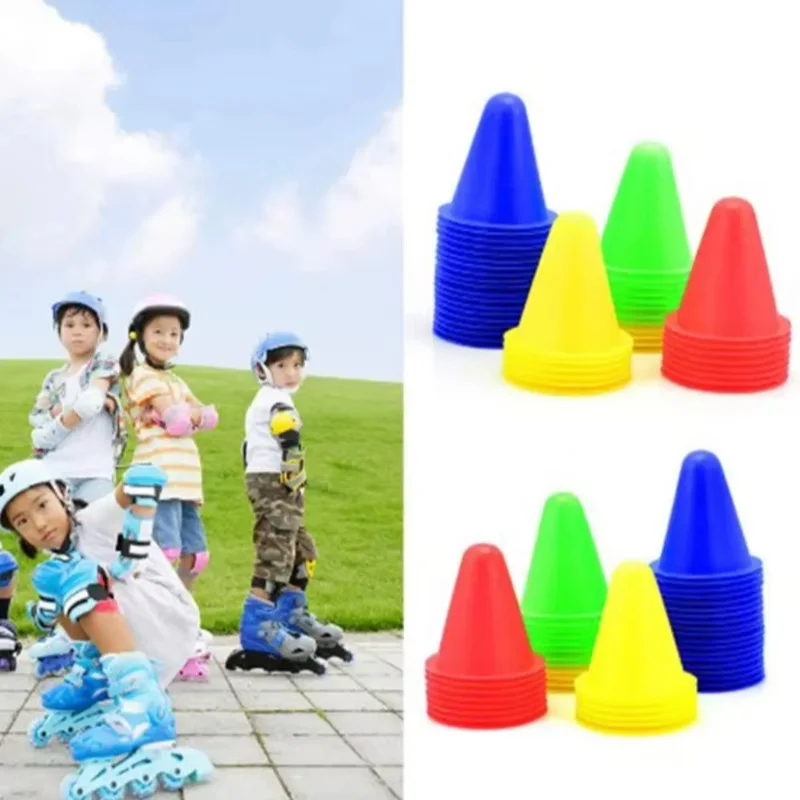 10 Stück Skate Marker Kegel Roller Fußball Markierung Cup Marker Kegel Slalom Rollschuh Pile Cup Fußball Trainingsausrüstung