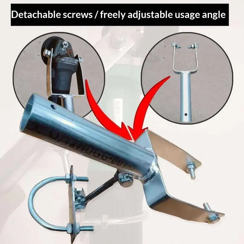 NEW SALE Angle Grinder Bracket With Modified Extension Rod For Standing Control, Adjustable 0-Degree Extension Handle 1PC