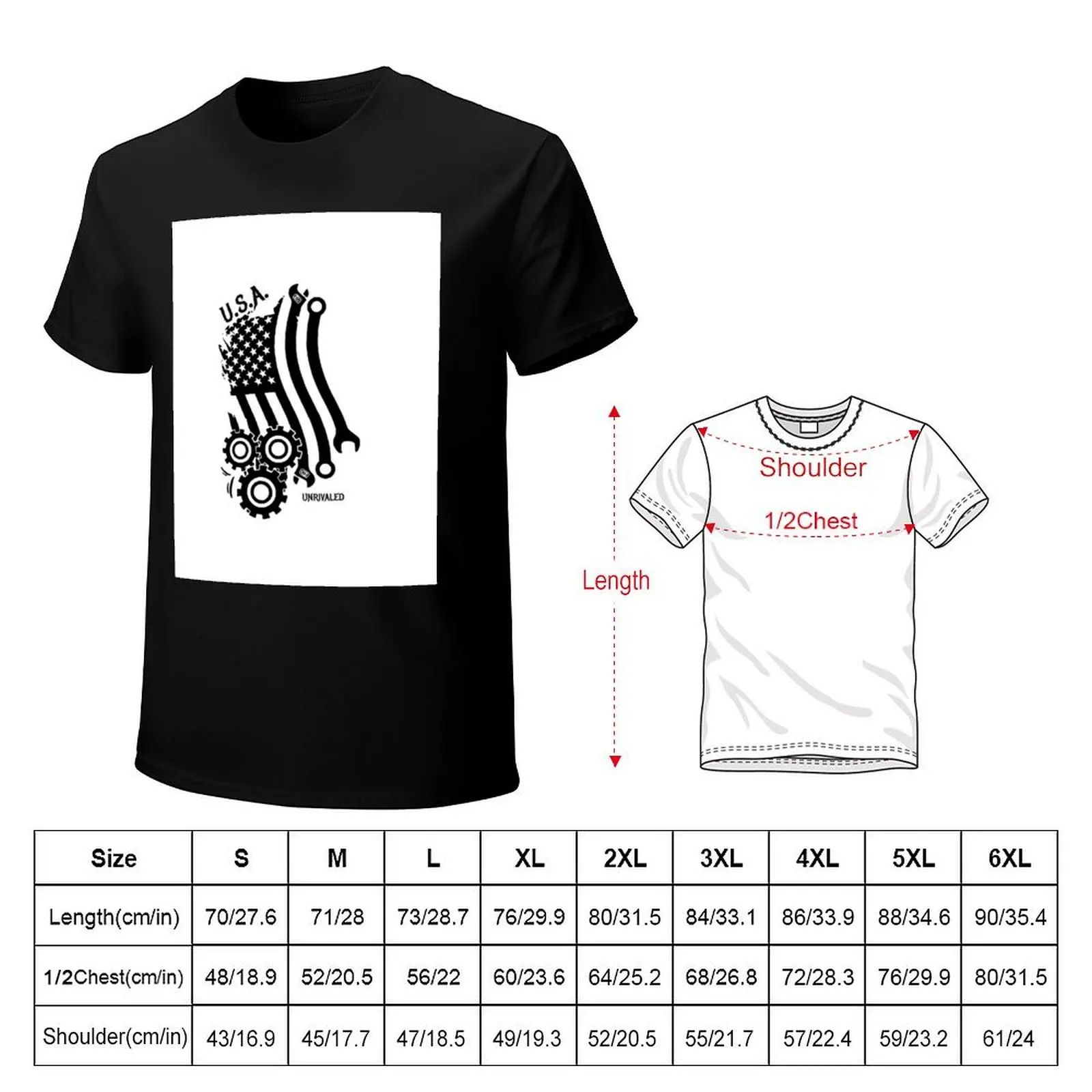 American flag mechanic T-Shirt plus sizes sweat new edition essential t shirt Men's t-shirt image 6