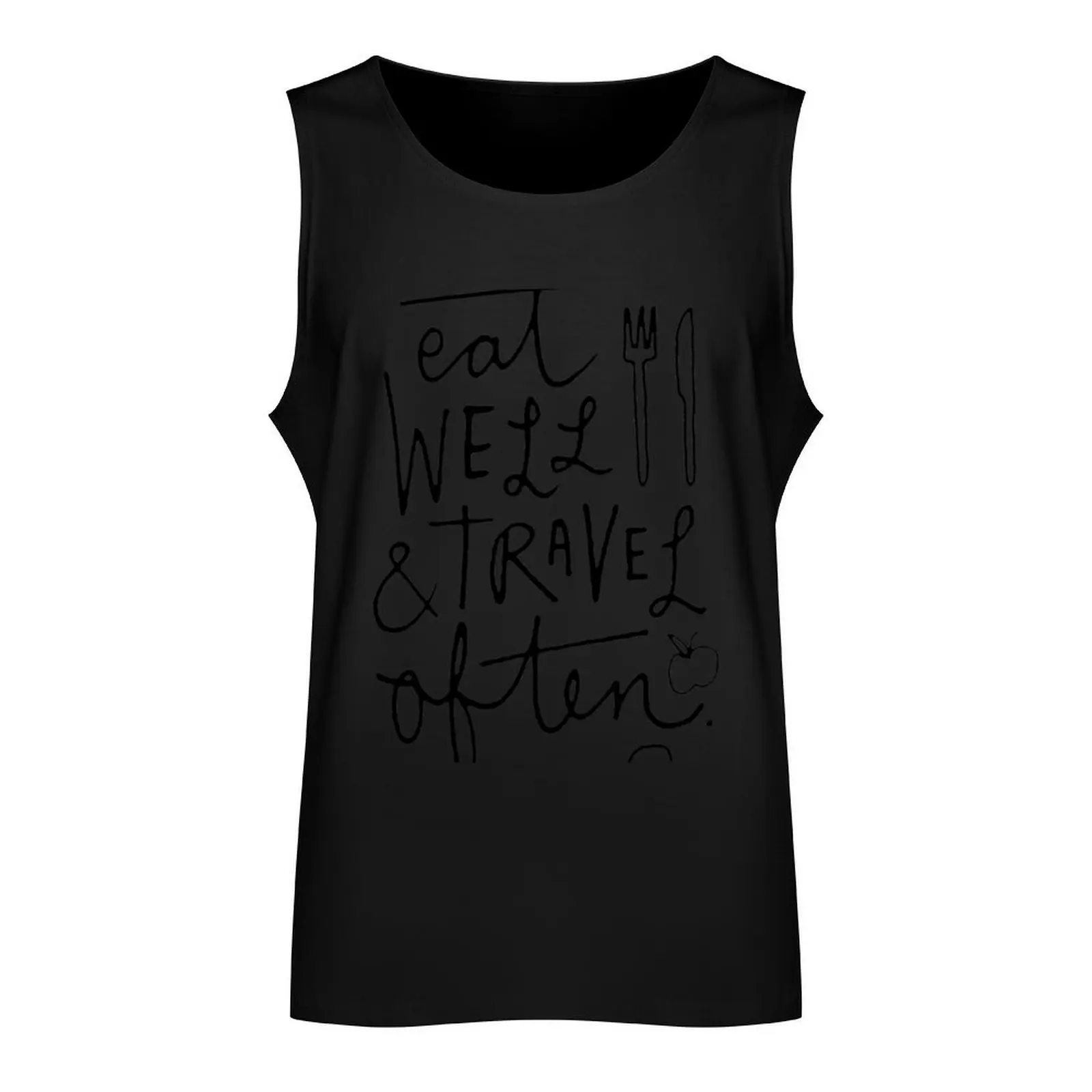 Eat Well & Travel Often Tank Top Men's gym t-shirt sports suits