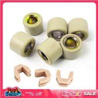 6pcs Variator Roller Weights 16X13 18x14 with Variator Sliders for 139QMB 50cc 125 150cc GY6 Scooter Motorcycle Parts