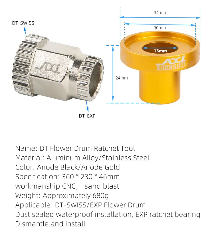 AXI Mountainbike EXP Ratchet Lager Staubring Zahnkranz Demontage- und Montagewerkzeuge MTB Rennrad Ratchet Reparatur-Set – Detail 3