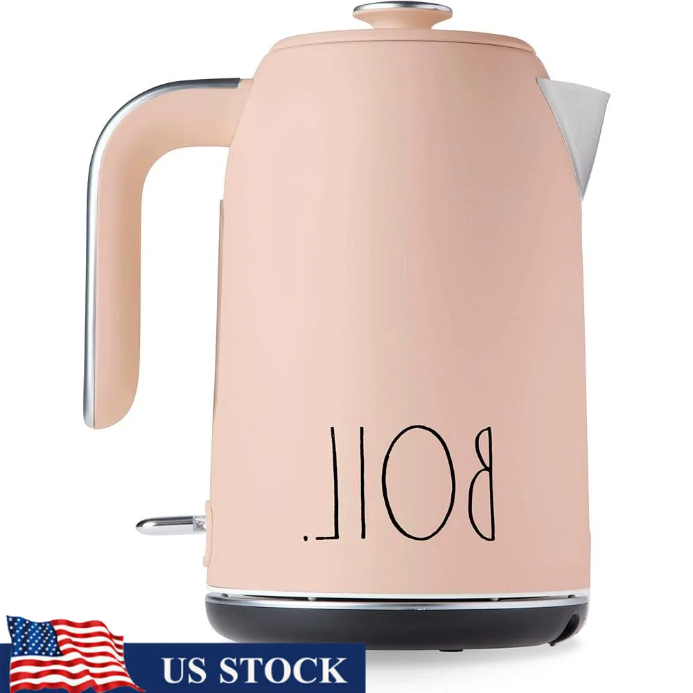 

Electric Water Kettle Stainless Steel Tea Maker Auto Shut Off Boil Dry Protection Hot Water Fast 1500W Kitchen Appliance