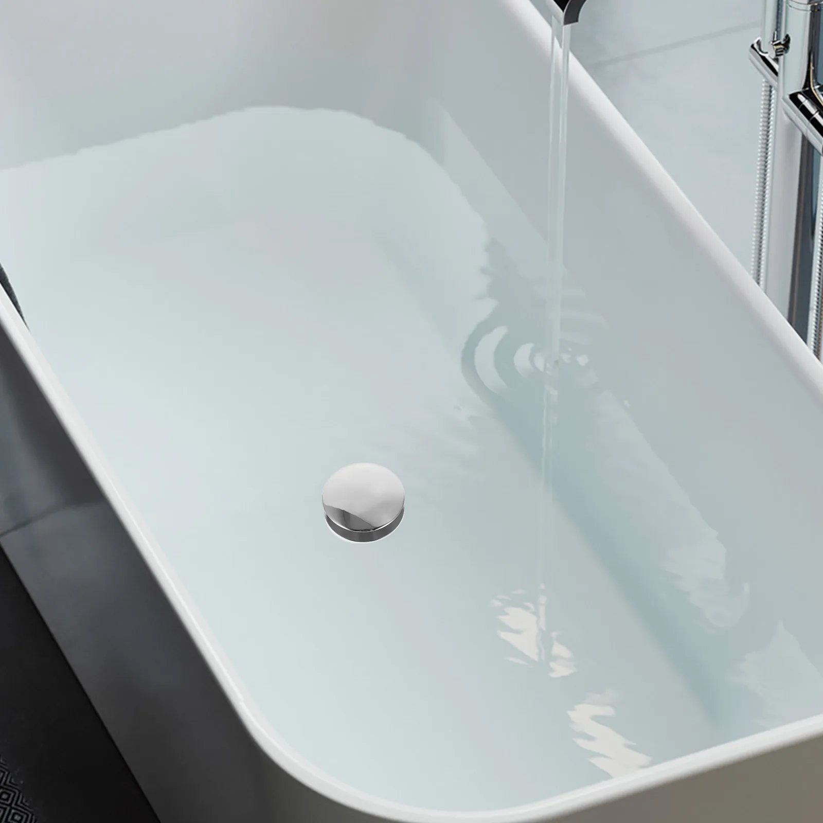 

Bath Drain Stopper Push Type For Bathtub Sink Basin Copper Core Odor Proof Durable Replacement Universal Bathroom Sink