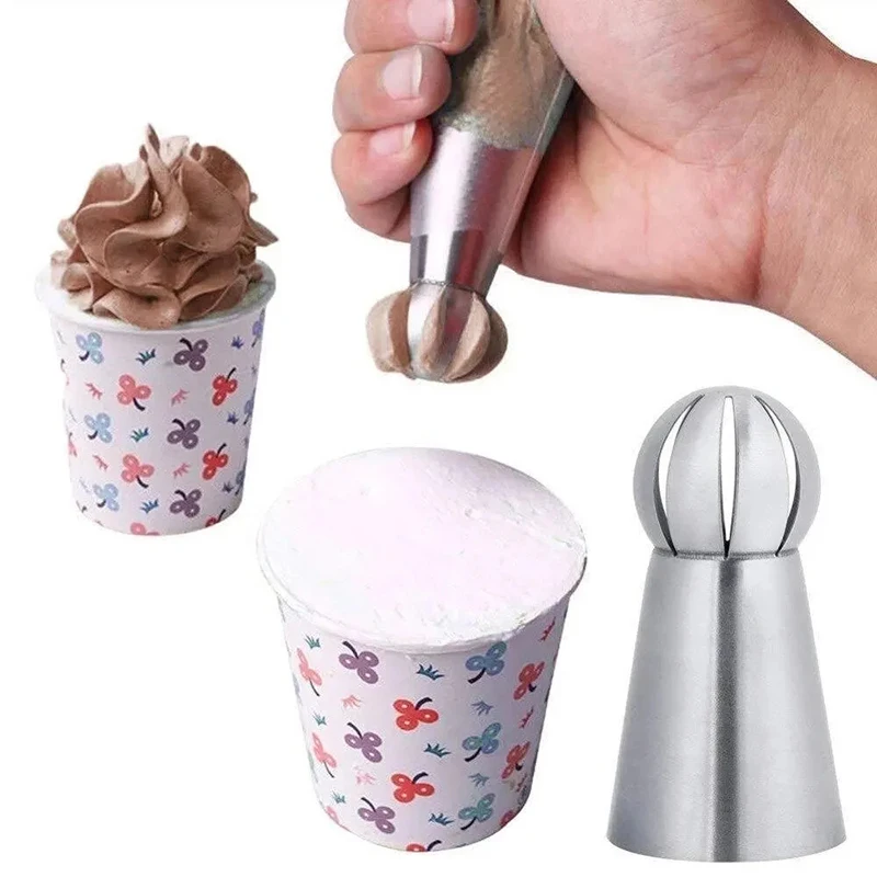Rosyjska dysza do rurociągów 3 style kula kula lukier słodycze końcówki do ciasta Sugarcraft Cupcake Decorator kuchnia narzędzia do pieczenia