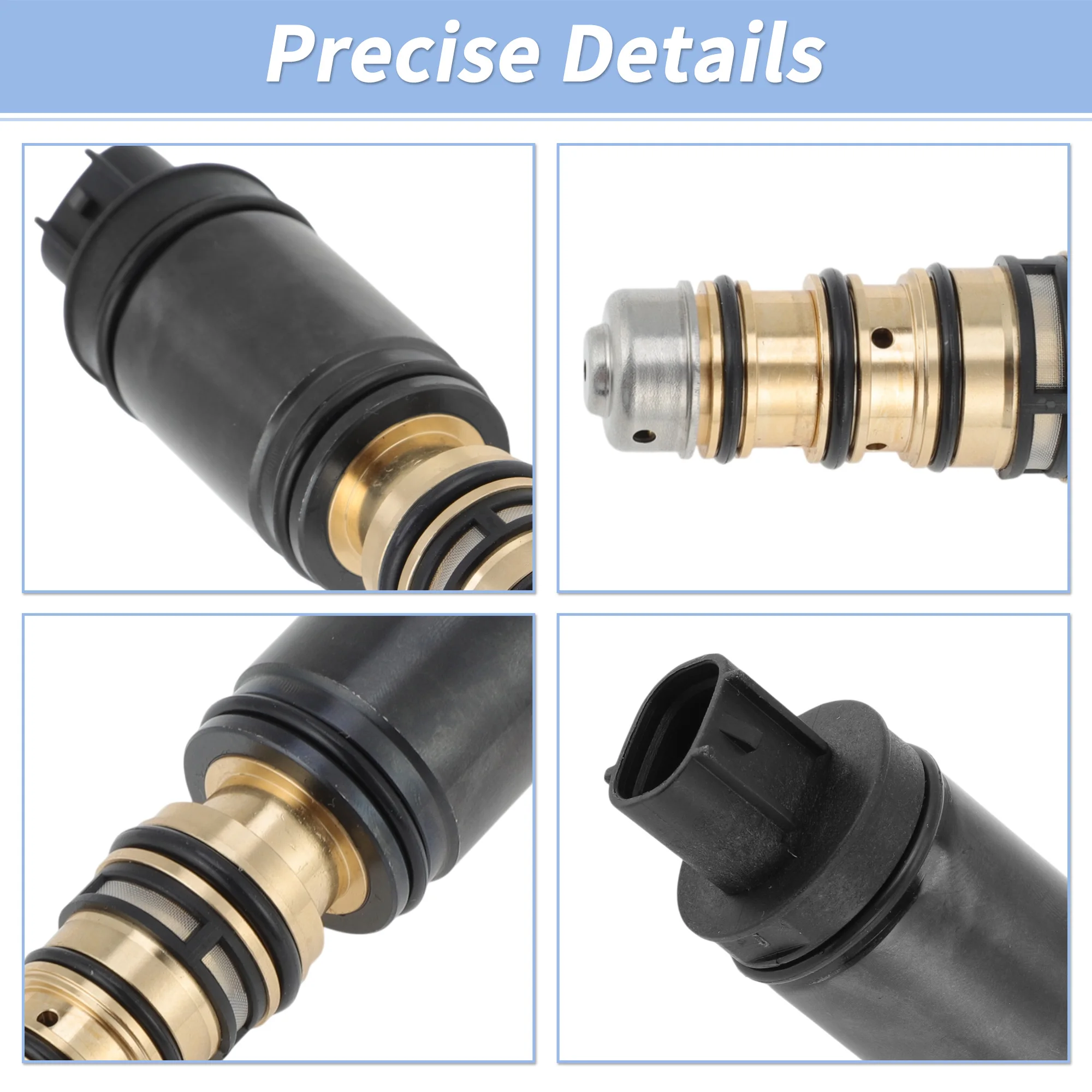 โซลินอยด์วาล์วควบคุมคอมเพรสเซอร์แอร์ UXCELL สำหรับ 6SEU16C/6SEU14C สำหรับรถยนต์โตโยต้าและไซออน