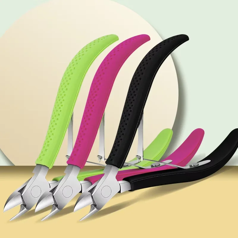 Neue Nagel Häutchen Schere Maniküre Entferner Abgestorbene Haut Zangen Edelstahl Häutchen Schneider Fingernagel Clipper Silikon Griff