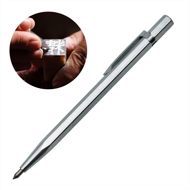 1pcs Diamond metal marker engraving pen tungsten carbide nib stylus pen for glass ceramic metal wood engraving hand tool