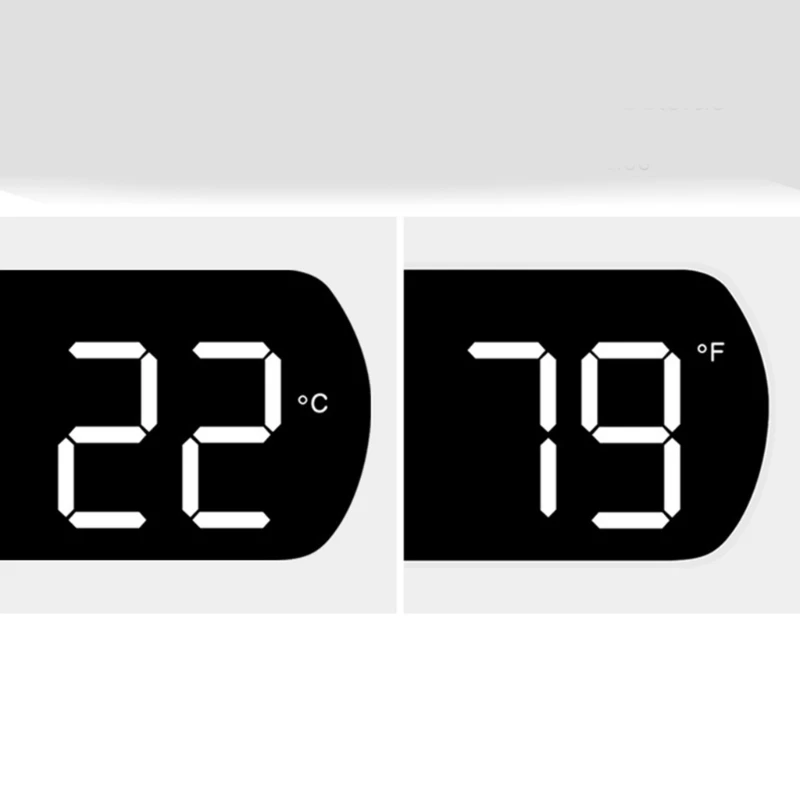 Digital Table Clock with Jump Second 2 Alarms Temperature Reading Timer Voice Control LED Alarm Clock for Home Office