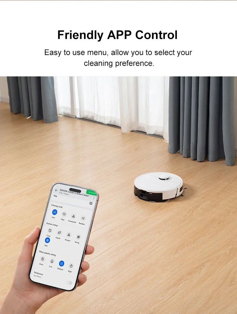 LDS Robot Vacuum Cleaner & Mop Liectroux M70 Pro,Wet Dry Cleaning,Self Empty,Multi-floor Map,6500Pa,Carpet Boost,Max.175Mins Run