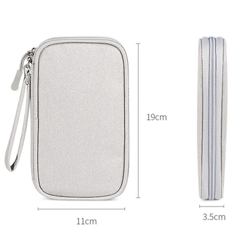 1/2PcsPortable Power Bank Bag USB Gadgets Cables Wires Organizer Hard Disk Protection Storage Bag Sac de rangement en fil de fer