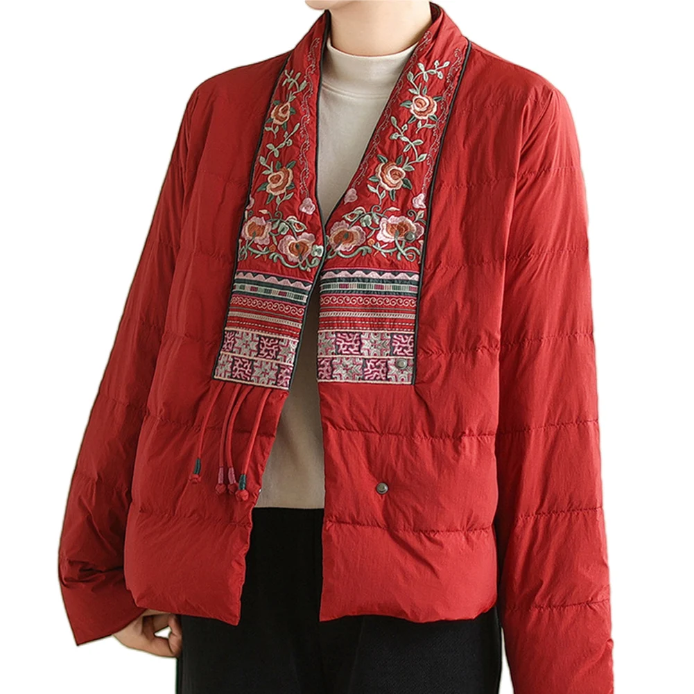 

Comfortable Loose Coat Embroidery Ethnic Style Daily Wear Casual Outings Brand New Condition Casual Daily Wear