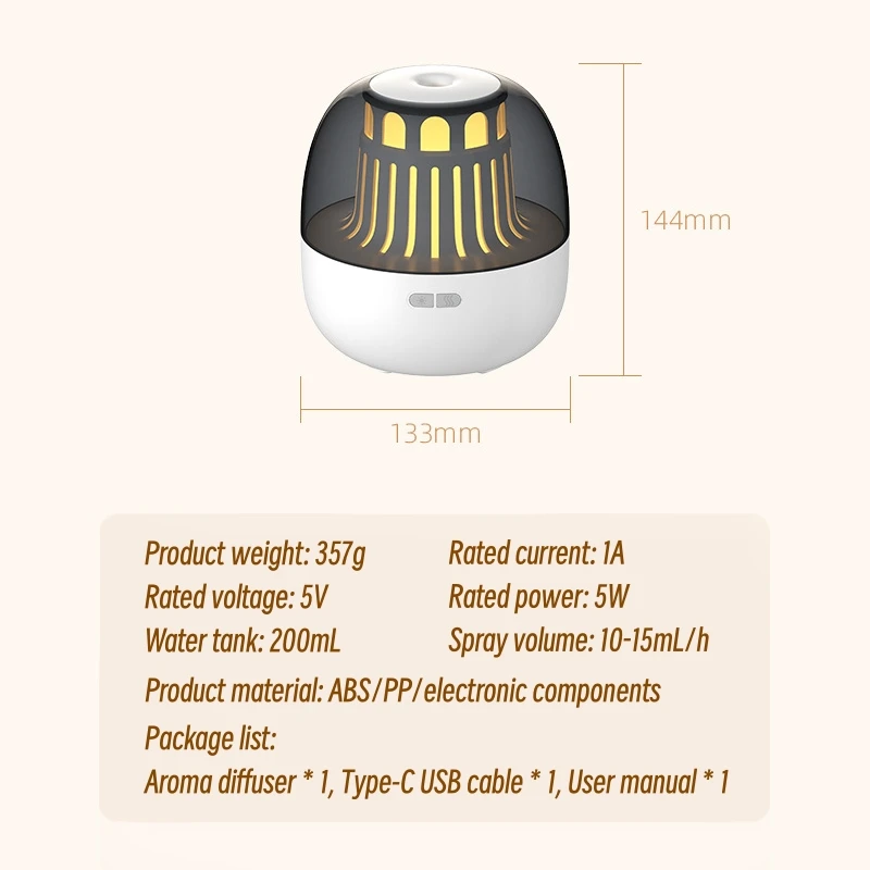 Haushalts gerät Raum Duft Aroma Diffusor kreative bunte Atmosphäre Licht Luftbe feuchter USB Ultraschall ätherischen Öl Diffusor