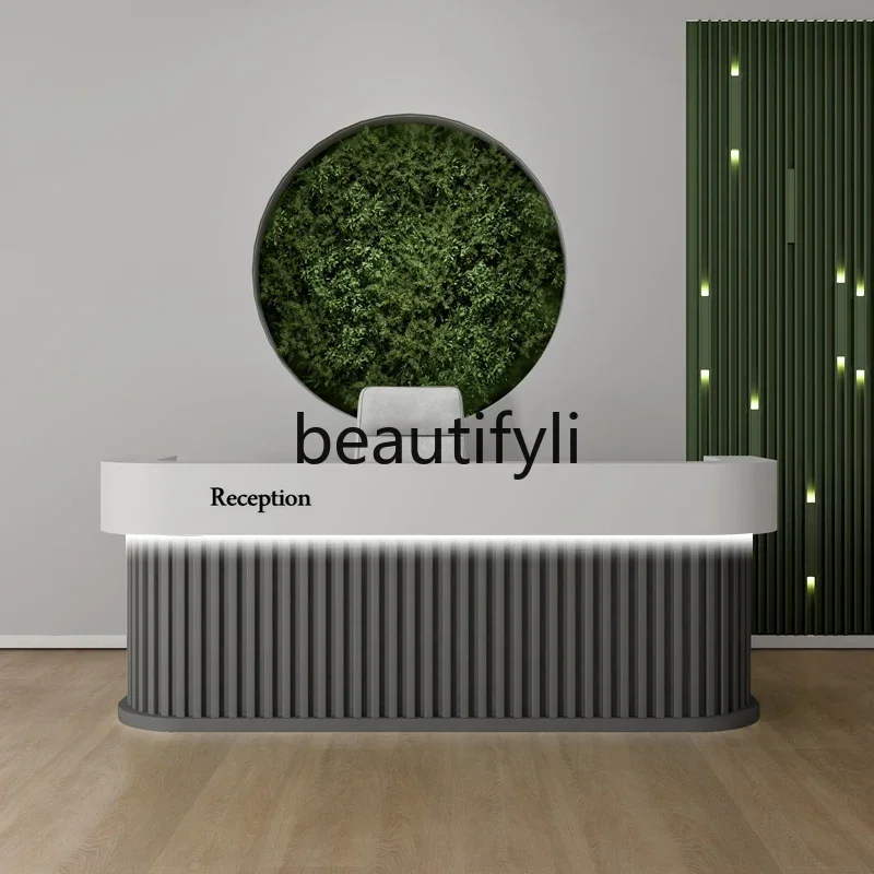 

New Chinese arc checkout page customization, beauty salon bar pedicure hotel, reception desk9344