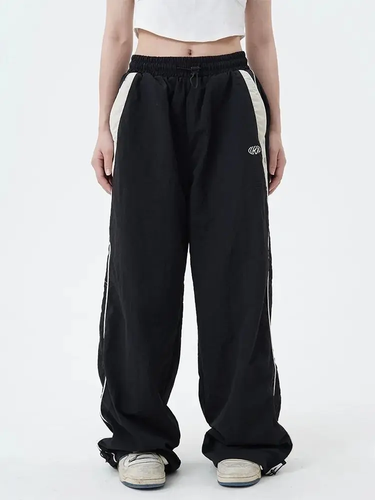 Y2K Vintage Mode Lose Hose 2024 Casual Straße Hip Hop Baggy Hosen Hohe Taille Breite Bein Hosen Solide Jogger Frauen kleidung – Detail 10