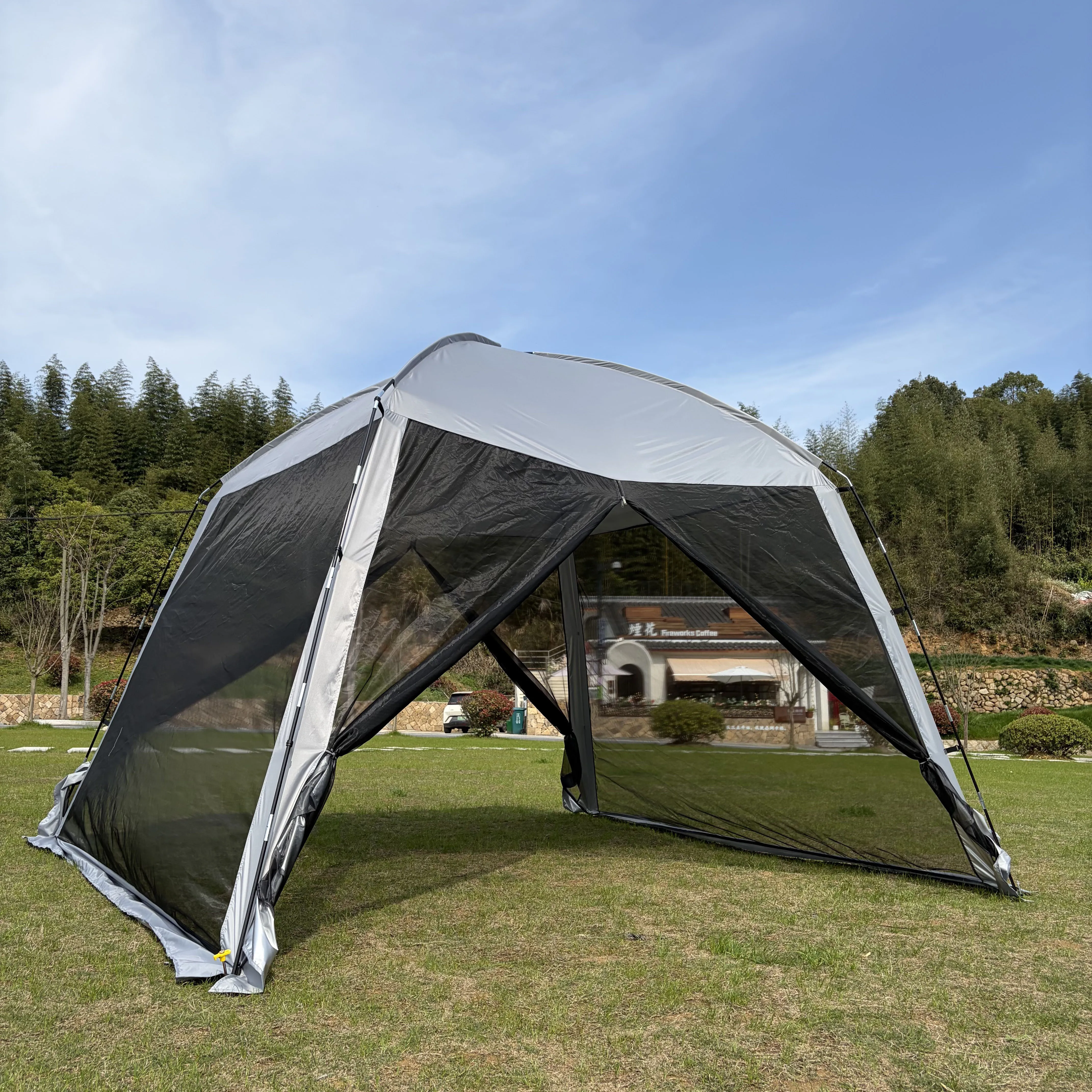 6 Person Screen House Tent 10 X 10 Ft Screened Mesh Net Wall Canopy Shelter Gazebos for Patios Outdoor Camping Activities
