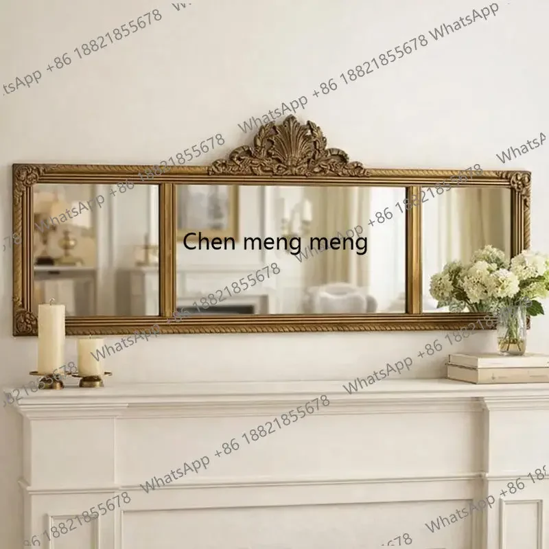 French retro three-sided bathroom mirror American bedroom vanity counter makeup mirror European style