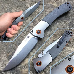 BM Crooked River 15080 EDC Knife G10/ Wood Handle Outdoor Survival Camping Tactical Pocket Folding Knife Portable Multi-tools