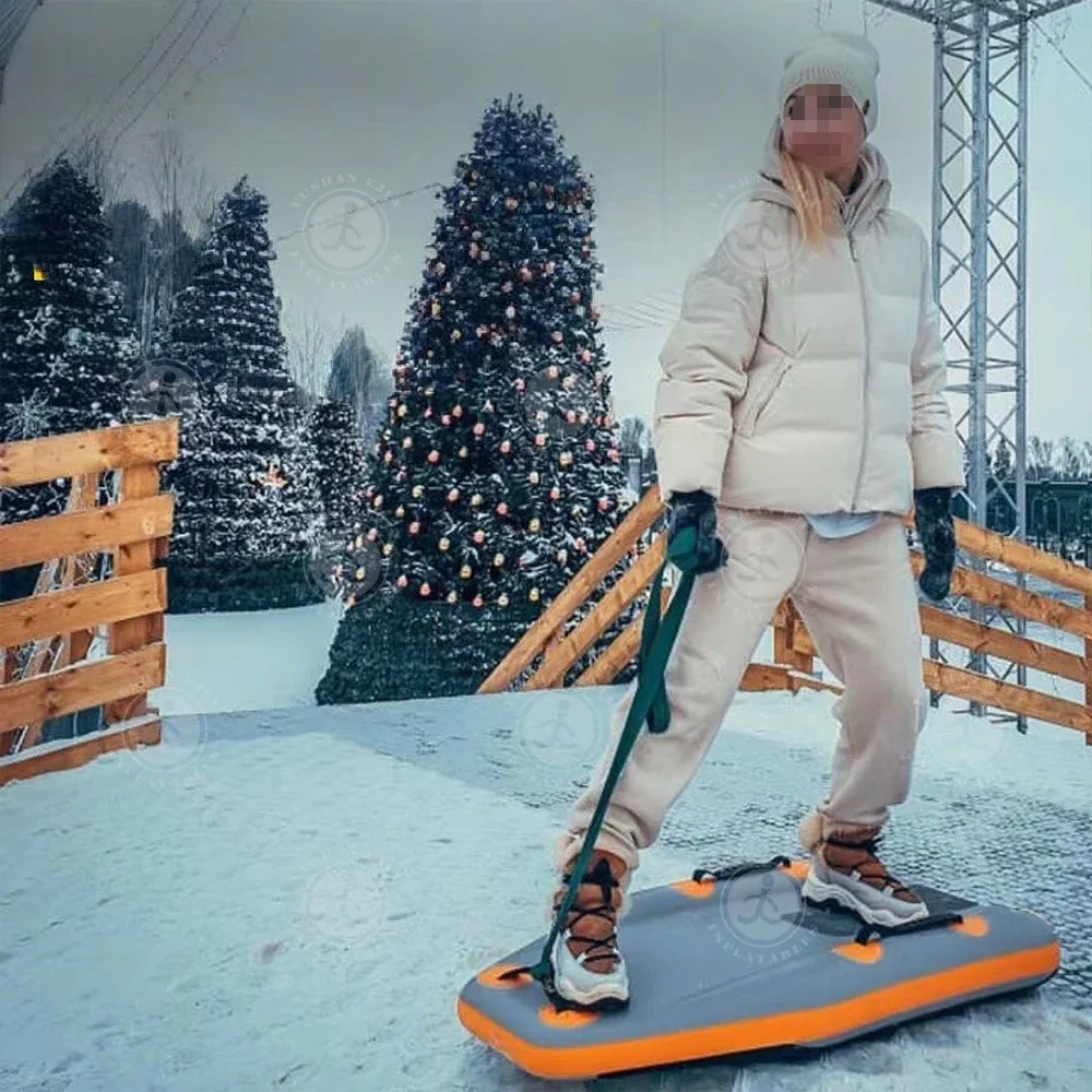 Tubo de brinquedo de neve inflável durável crianças puxar deslizadores de neve infláveis adultos downhill esporte trenó trenó para parque de neve