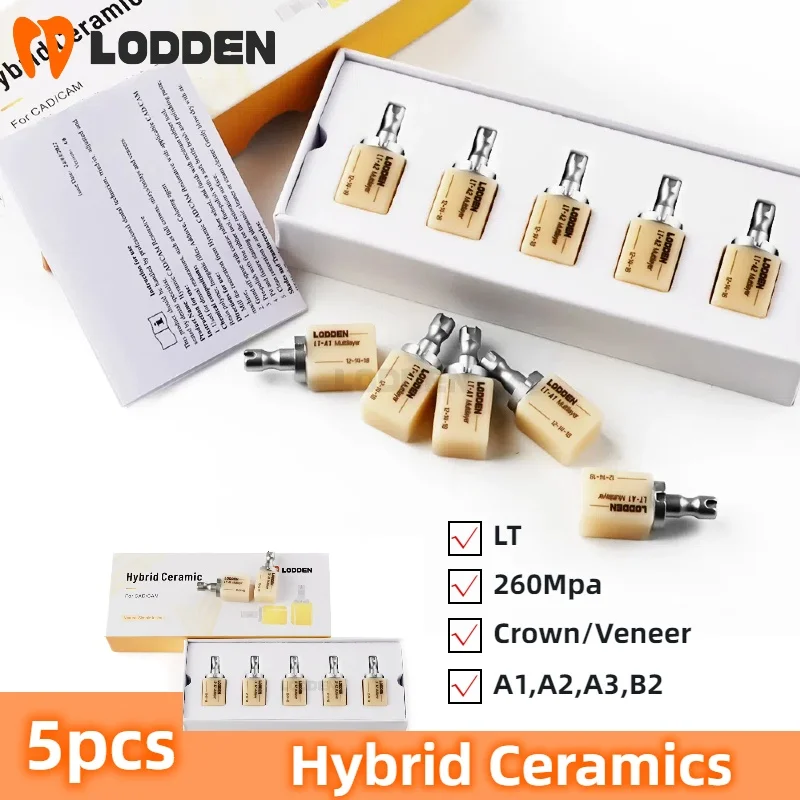 LODDEN Hybrid Ceramics Multilayer Block 12*14*18mm for CAD CAM Dental Lab Material Open system LT A1/A2/A3/B2