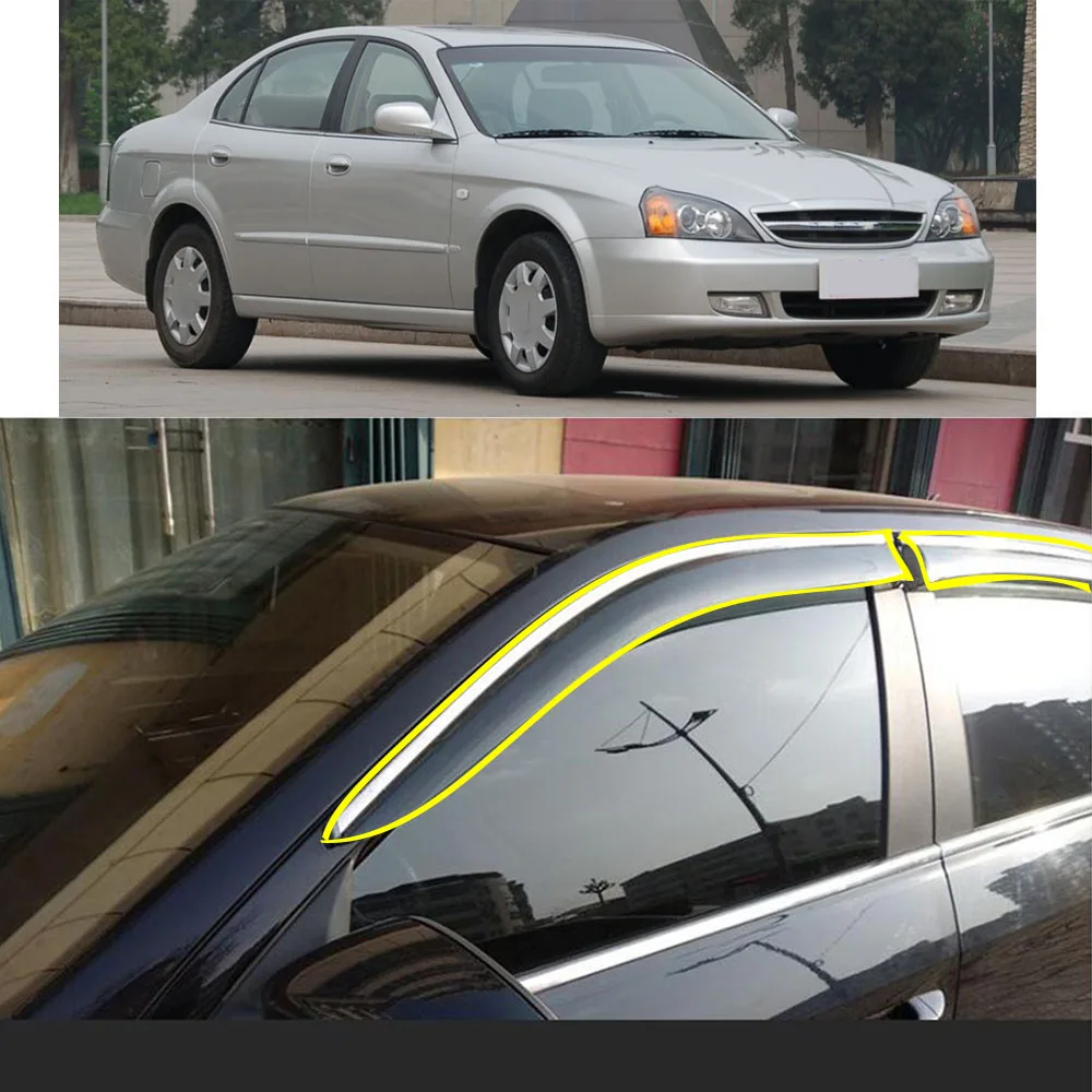 Car Body Styling Sticker Plastic Window Glass Wind Visor Rain/Sun Guard Vent Parts For CHEVROLET EPICA 2003 2004 2005 2006