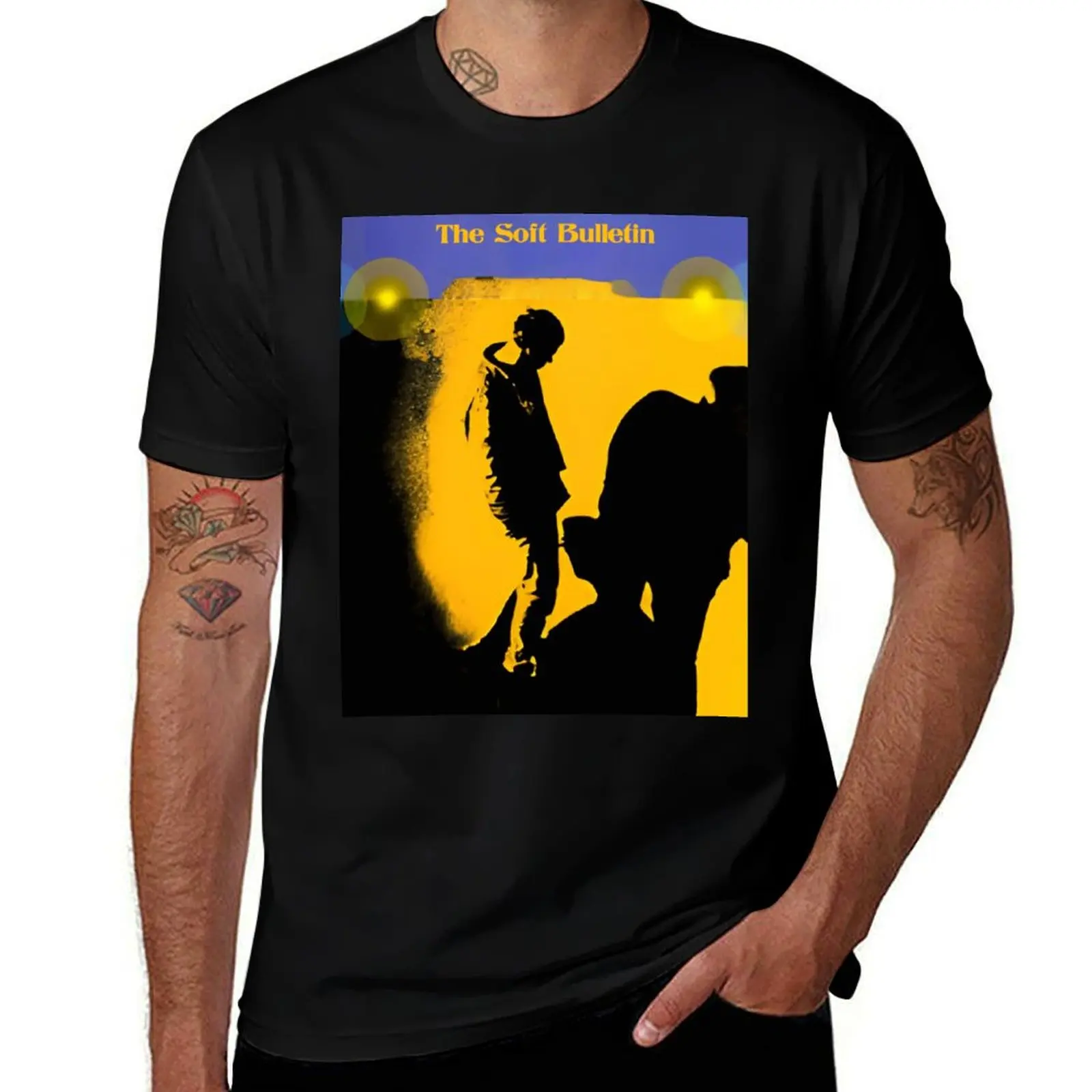 

The Soft Bulletin album art retro T-Shirt t shirt man casual funny t shirts man man t shirt heavy cotton T-Shirt