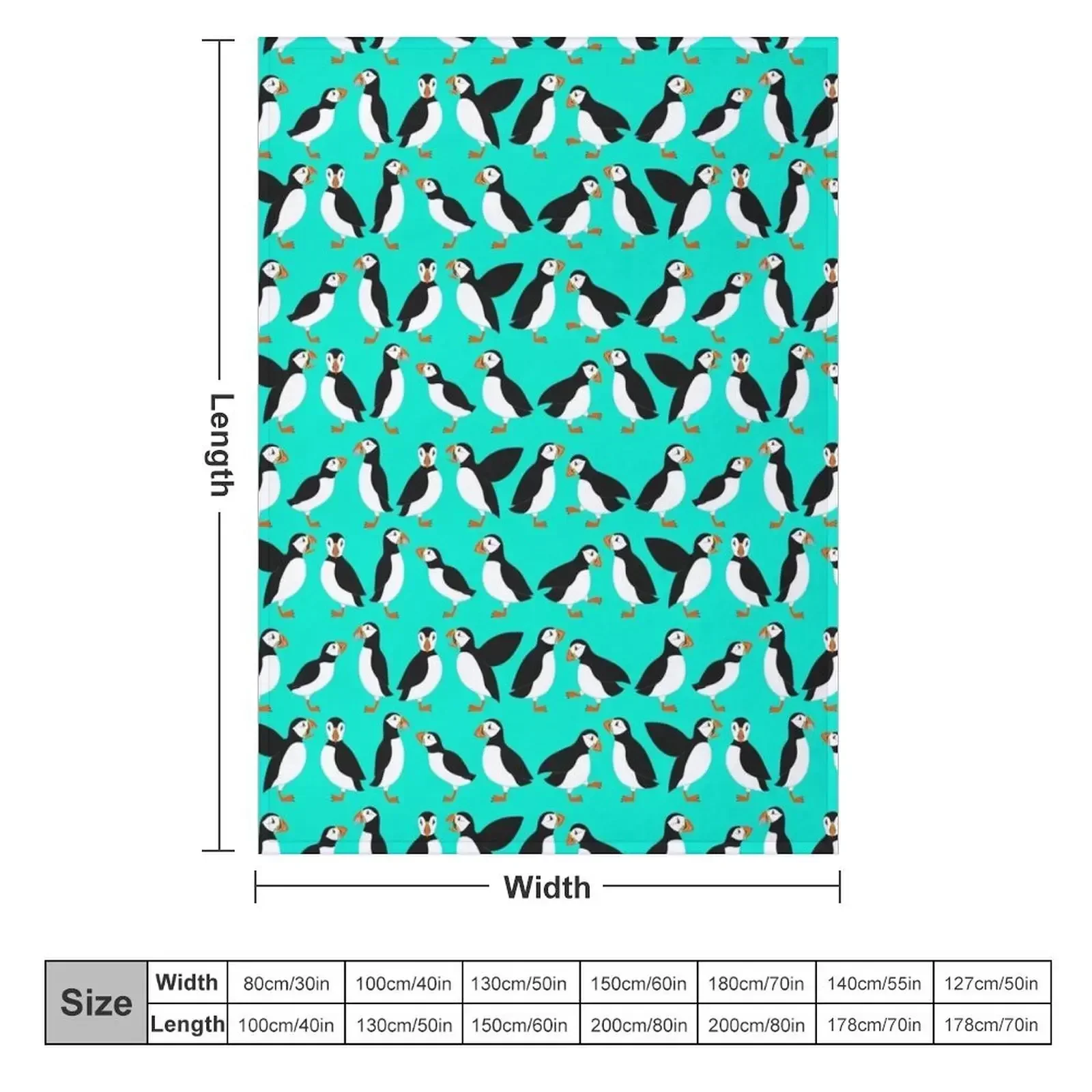 Puffins Throw Blanket Decorative Sofas Furrys christmas decoration Thin Blankets